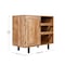 Flash Furniture Elmont Bar and Sideboard w/Shaker Style Single Door Cabinet w/Hanging Glass and Shelves, Lght Brwn NAN-F-HY-B23113-LTBRN-GG - alternate 6